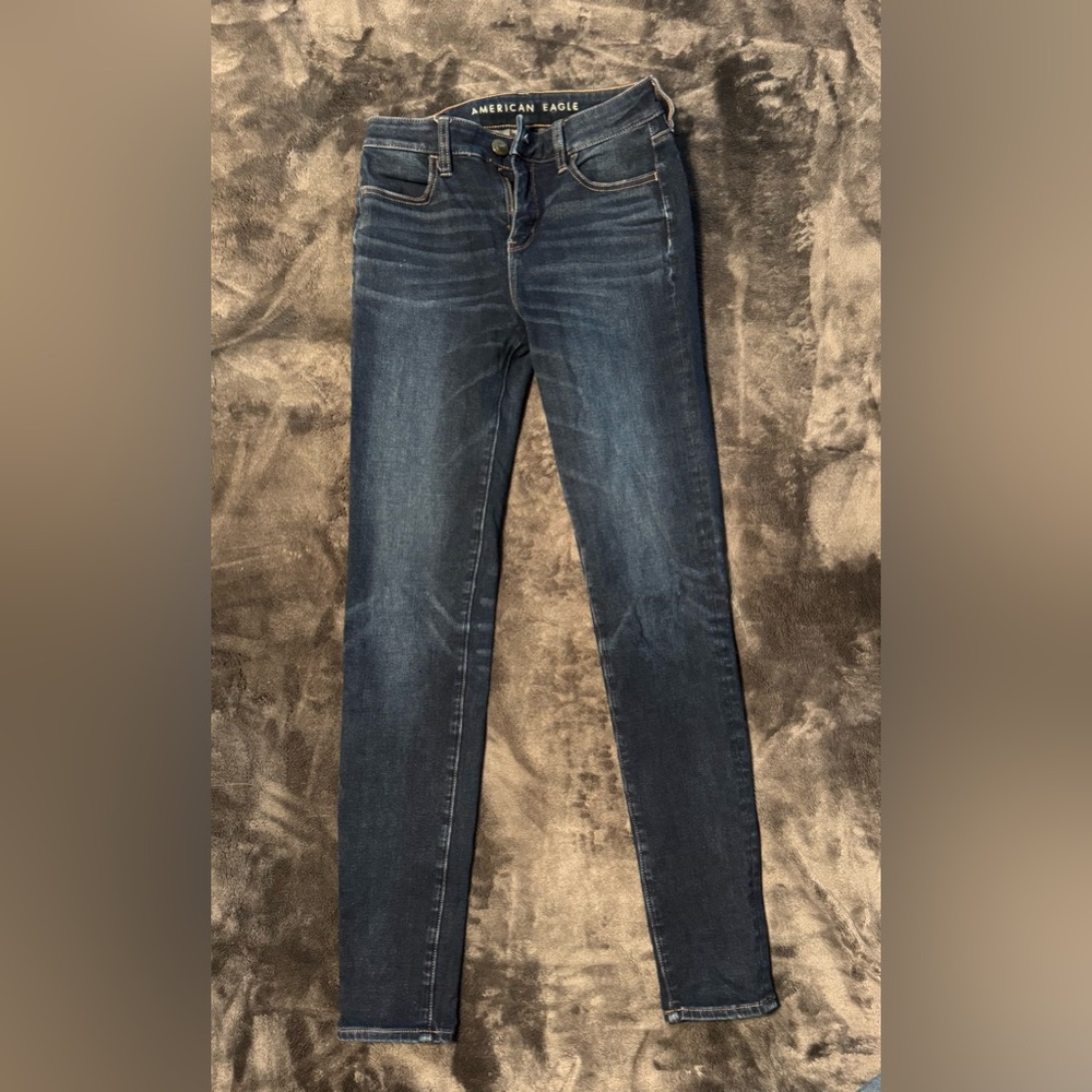 American Eagle women’s 4 x-long high-rise jeggings dark wash